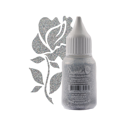 Superstar Sparkling Glitter Iridescent Silver