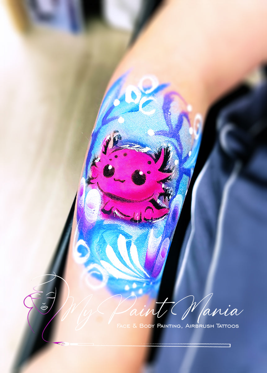 My Paint Mania | The Sparkly Axolotl Stencil
