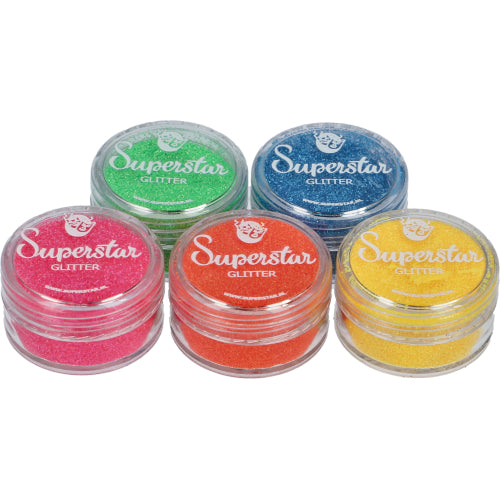 Superstar | Fluorescent Glitter Set for Glitter Tattoo 5 x 5ml