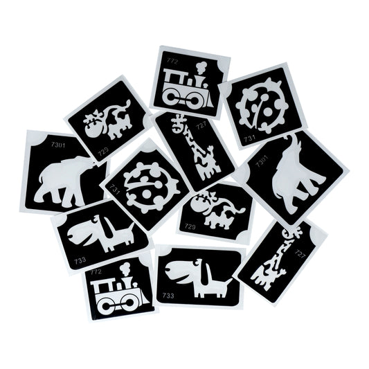 Superstar | Cute Glitter Tattoo Stencils (12 pcs)