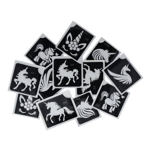 Superstar | Unicorn Glitter Tattoo Stencils (12 pcs)