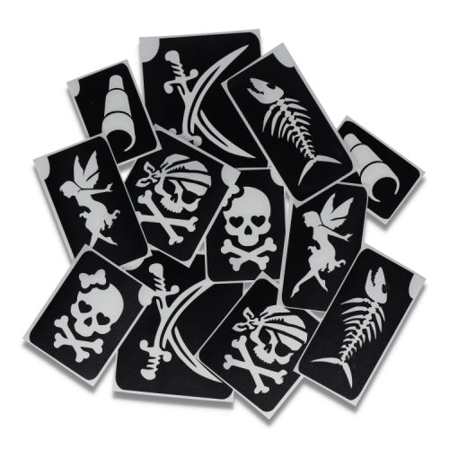 Superstar | Pirate Glitter Tattoo Stencils (12 pcs)