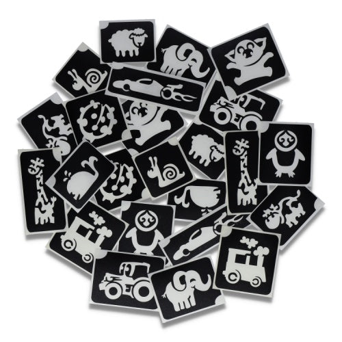 Superstar | Cute XL Glitter Tattoo Stencils (24 pcs)