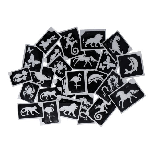 Superstar | Animal XL Glitter Tattoo Stencils (24 pcs)