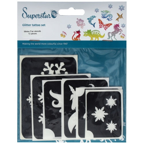 Superstar | Winter Fair Glitter Tattoo Stencils (12 pcs)