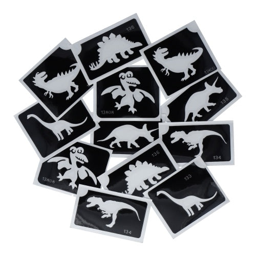 Superstar | Dino Glitter Tattoo Stencils (12 pcs)