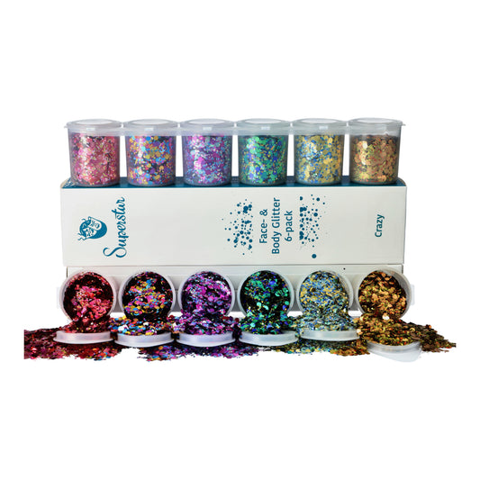 Superstar | Crazy Chunky Glitter Mix 6-pack 130 ml