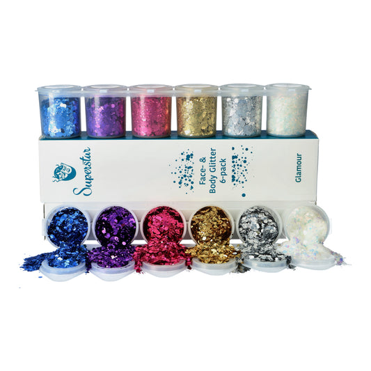 Superstar | Glamour Chunky Glitter Mix 6-pack 130 ml