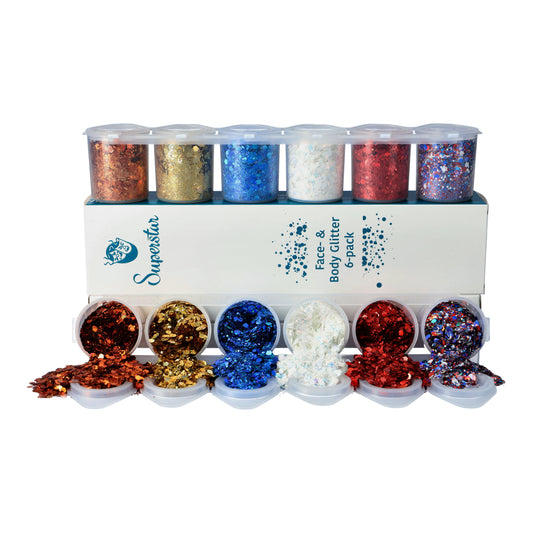 Superstar | Celebration Chunky Glitter Mix 6-pack 130 ml