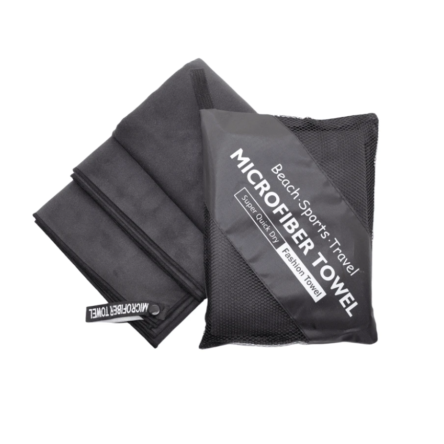 Black Microfiber Towel