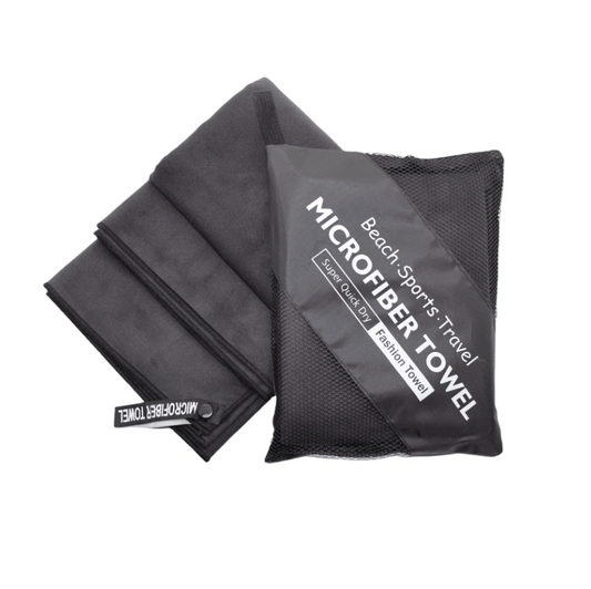 Black Microfiber Towel