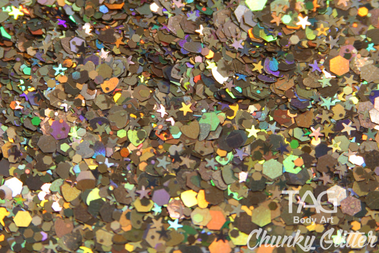 TAG Body Art | Dark Gold Chunky Glitter | 10g