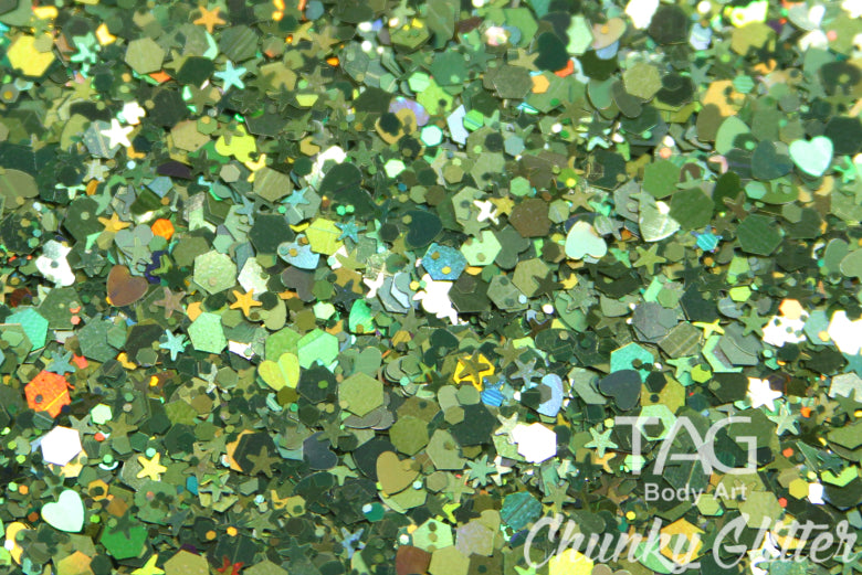 TAG Body Art | Green Chunky Glitter | 10g