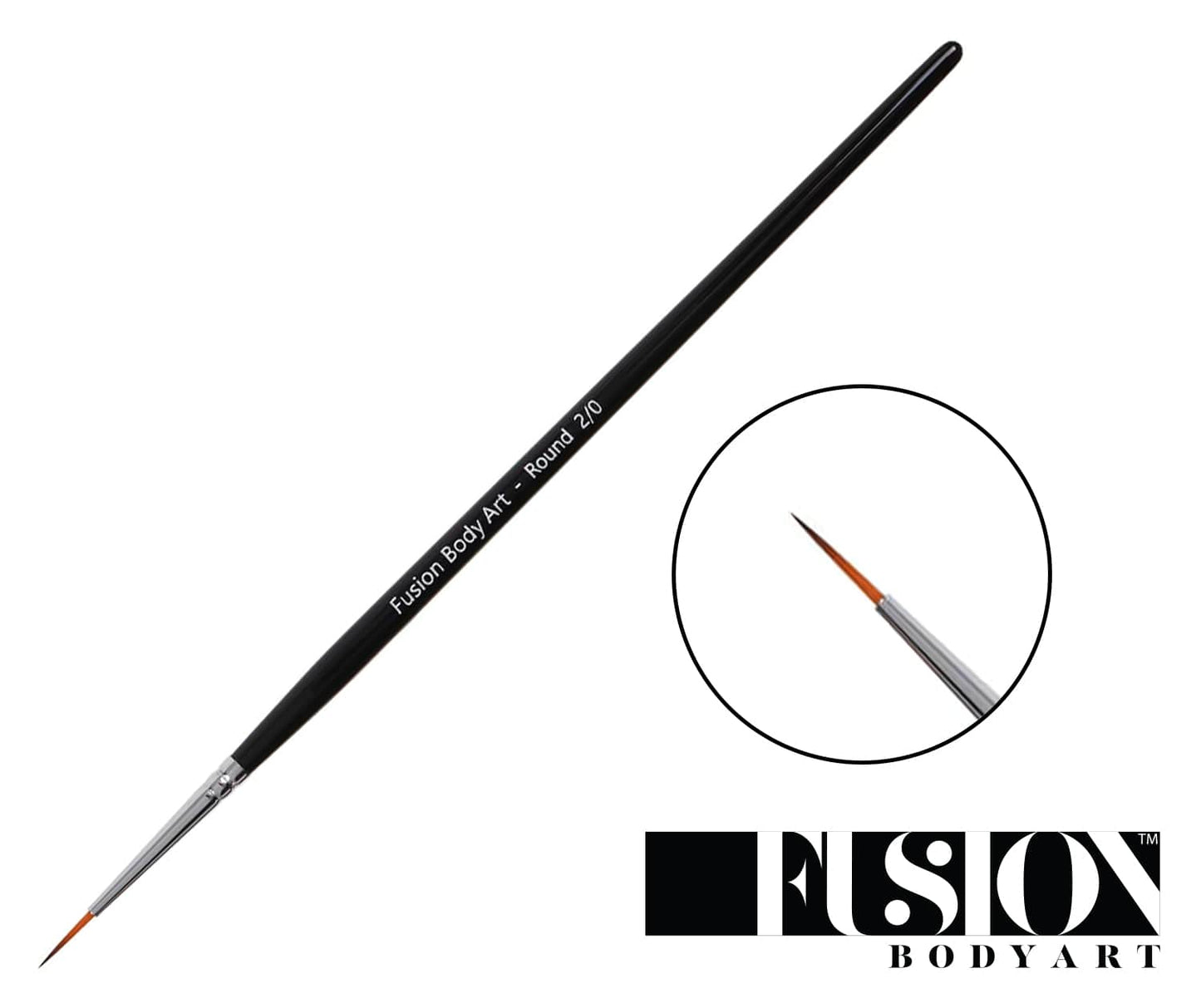 Fusion Body Art | Professional Face Paint Brush Fine Liner Detail Round 2/0