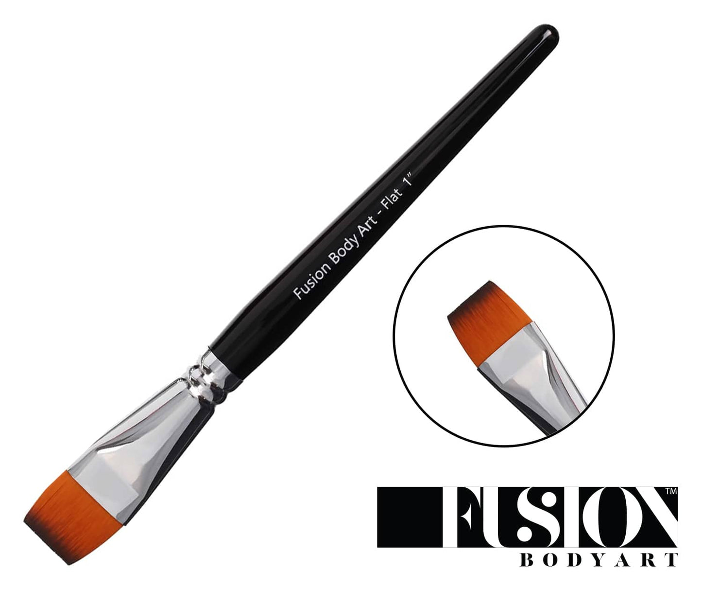 Fusion Body Art | Professional Face Paint Brush - 1 Inch Flat