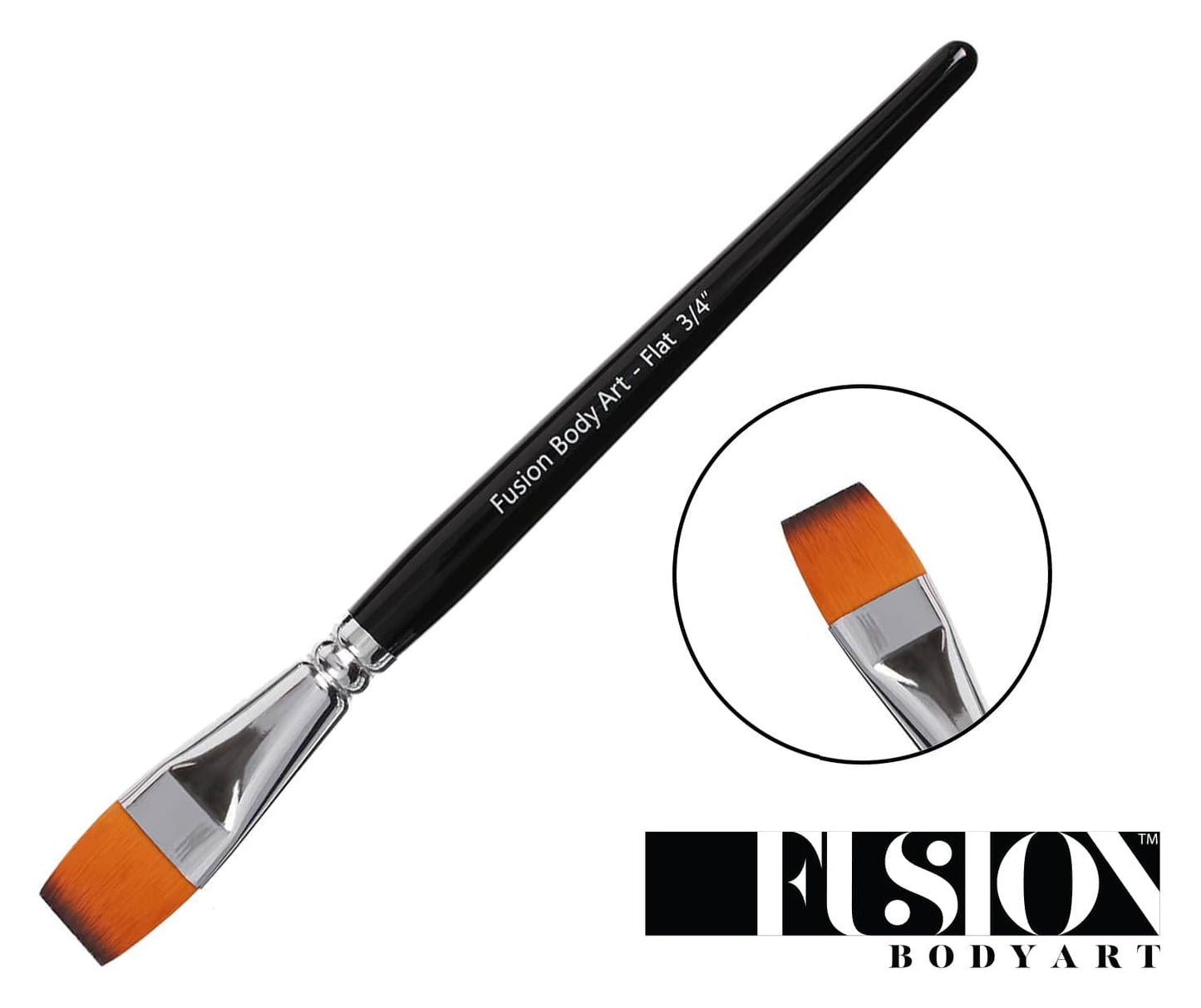 Fusion Body Art | Professional Face Paint Brush - 3/4 Inch Flat