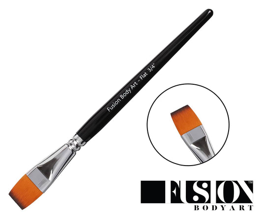 Fusion Body Art | Professional Face Paint Brush - 3/4 Inch Flat