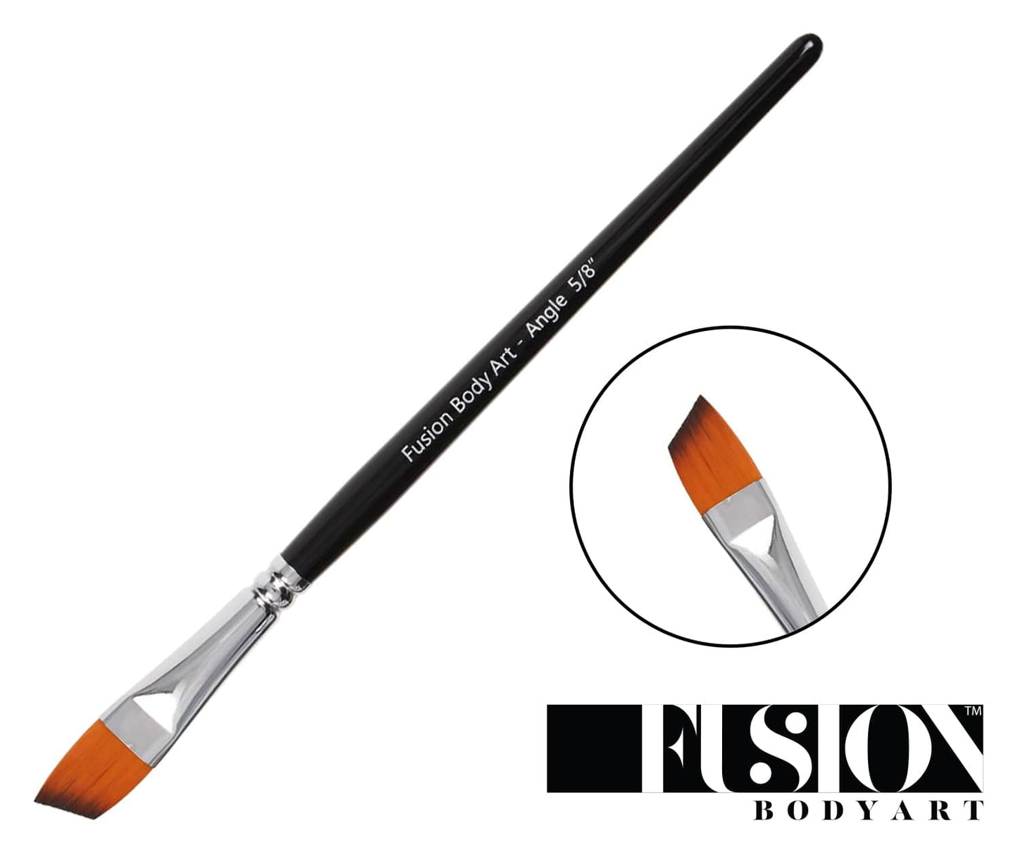 Fusion Body Art | Professional Face Paint Brush - 5/8 Inch Long Angle