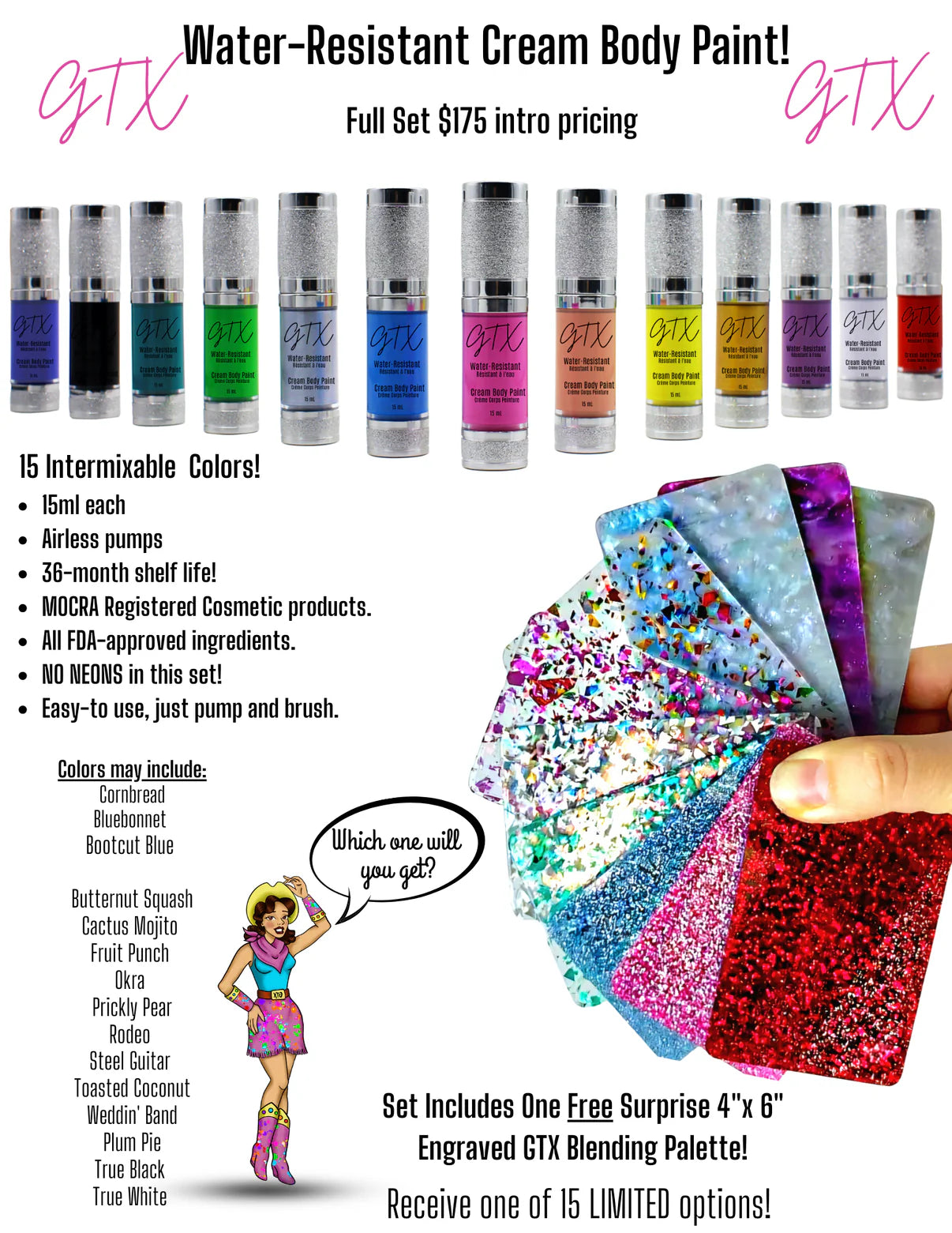 GTX Facepaint | Water-Resistant Cream - 15 colours