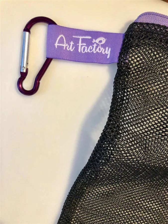 Art Factory | Black Mesh Sponge Bag with Carabiner
