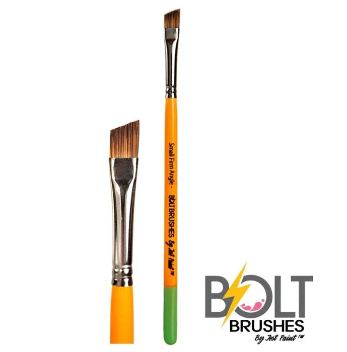 BOLT | Face Painting Brushes by Jest Paint - Short Small FIRM Angle 1/4 inch