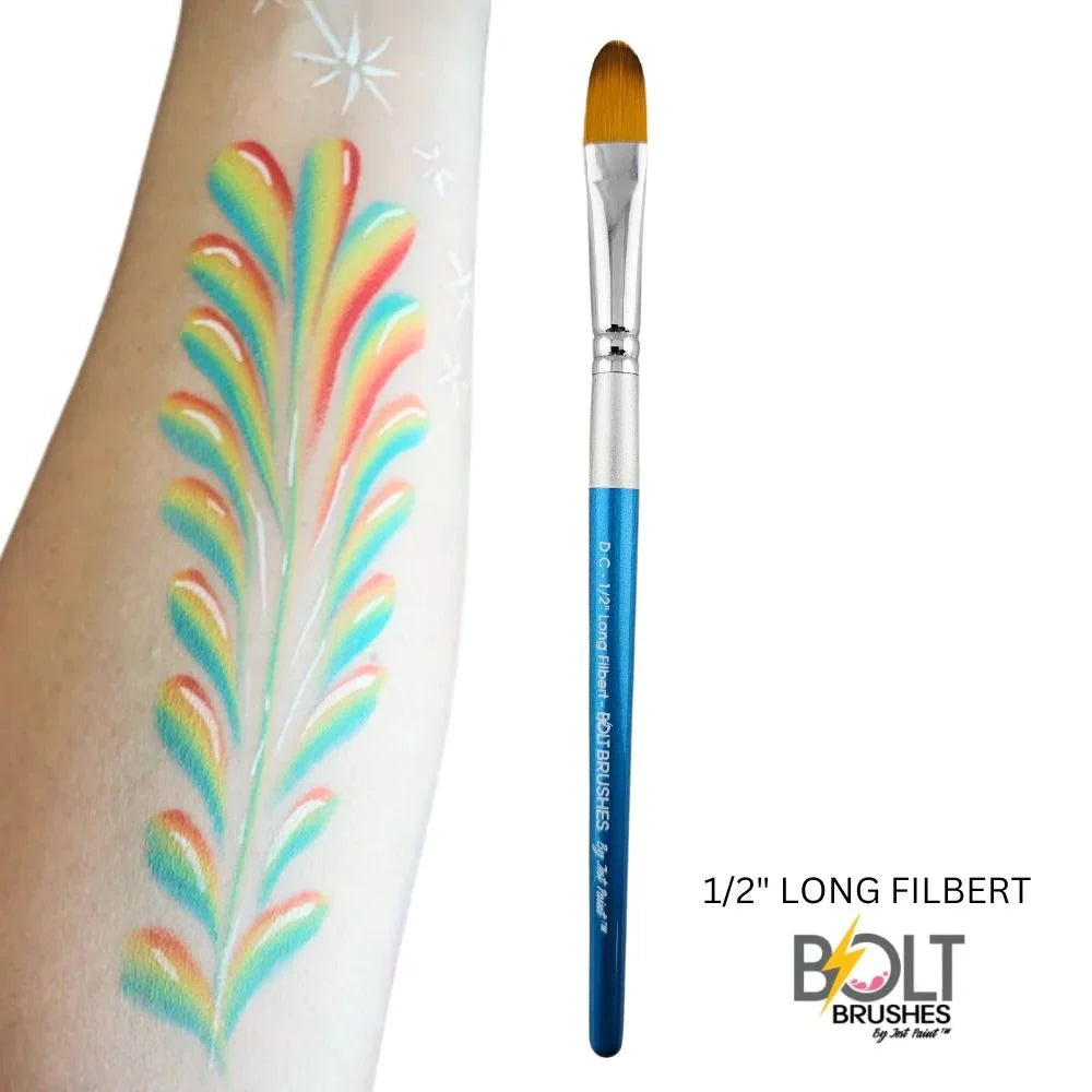 BOLT | Face Painting Brushes | Diamond Collection - 1/2" Long Filbert
