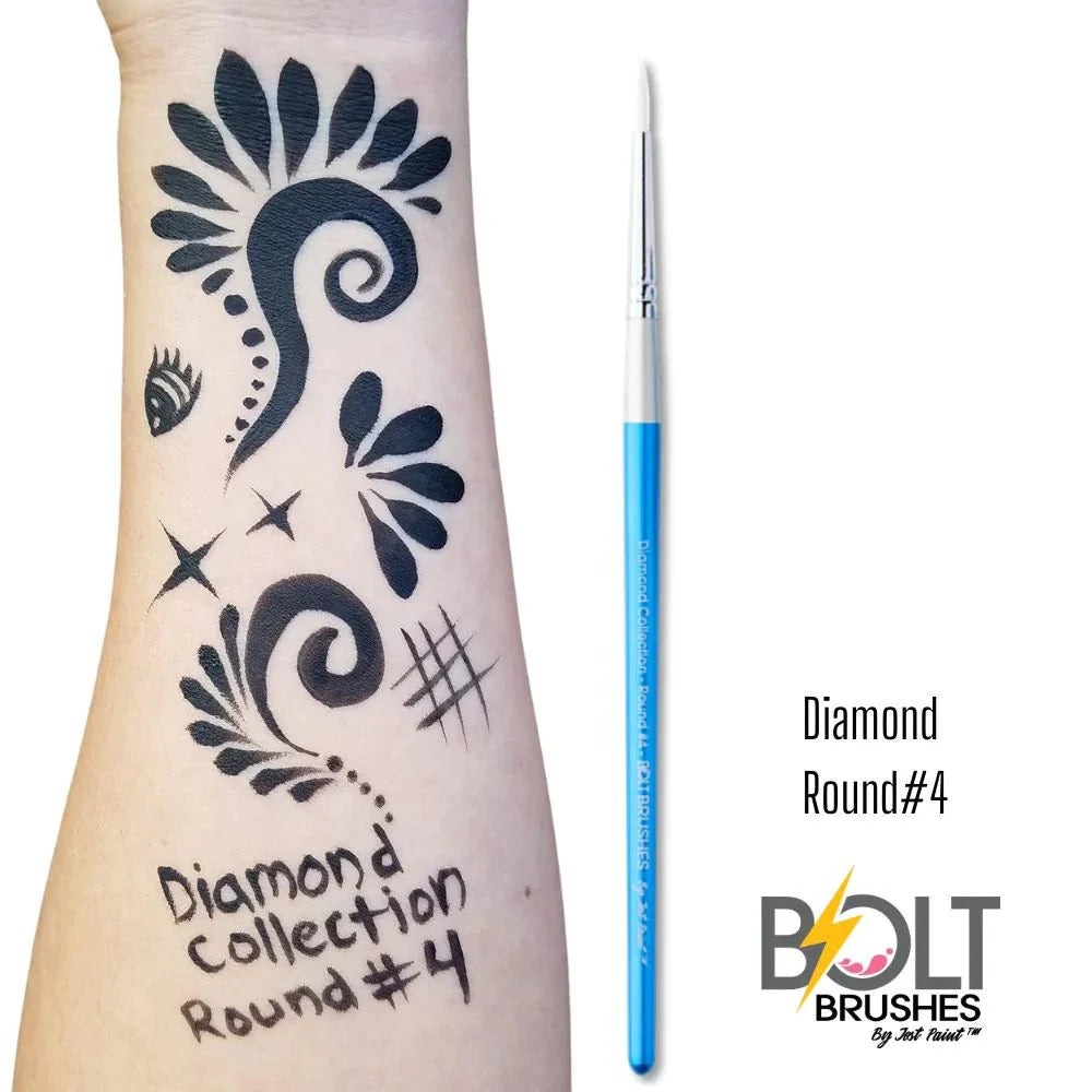 BOLT | Face Painting Brushes | Diamond Collection - Round #4