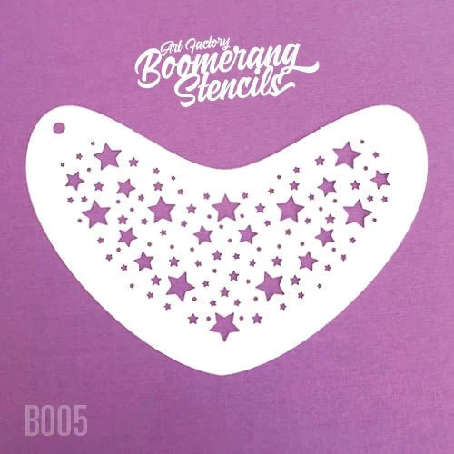 Boomerang Face Paint Stencil by Art Factory | Star Twinkle - B005