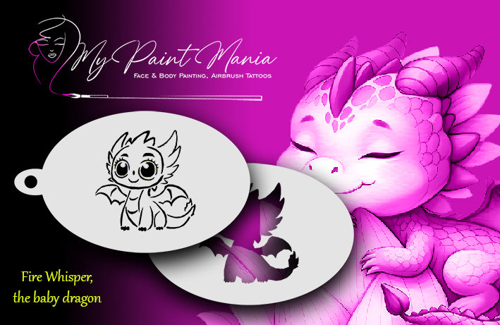 My Paint Mania | Fire Whisper the Baby Dragon Stencil