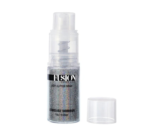 Fusion Body Art | Glitter Pump Spray | Stardust Shimmer - Holographic Silver