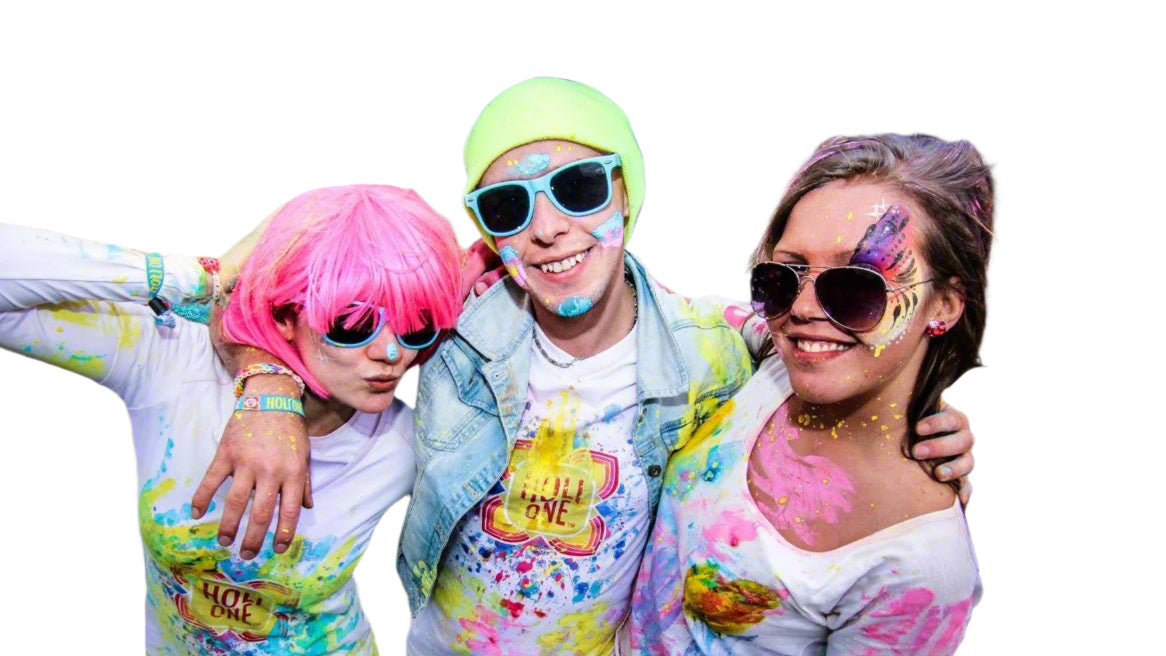 face painting at holi festival dublin ireland