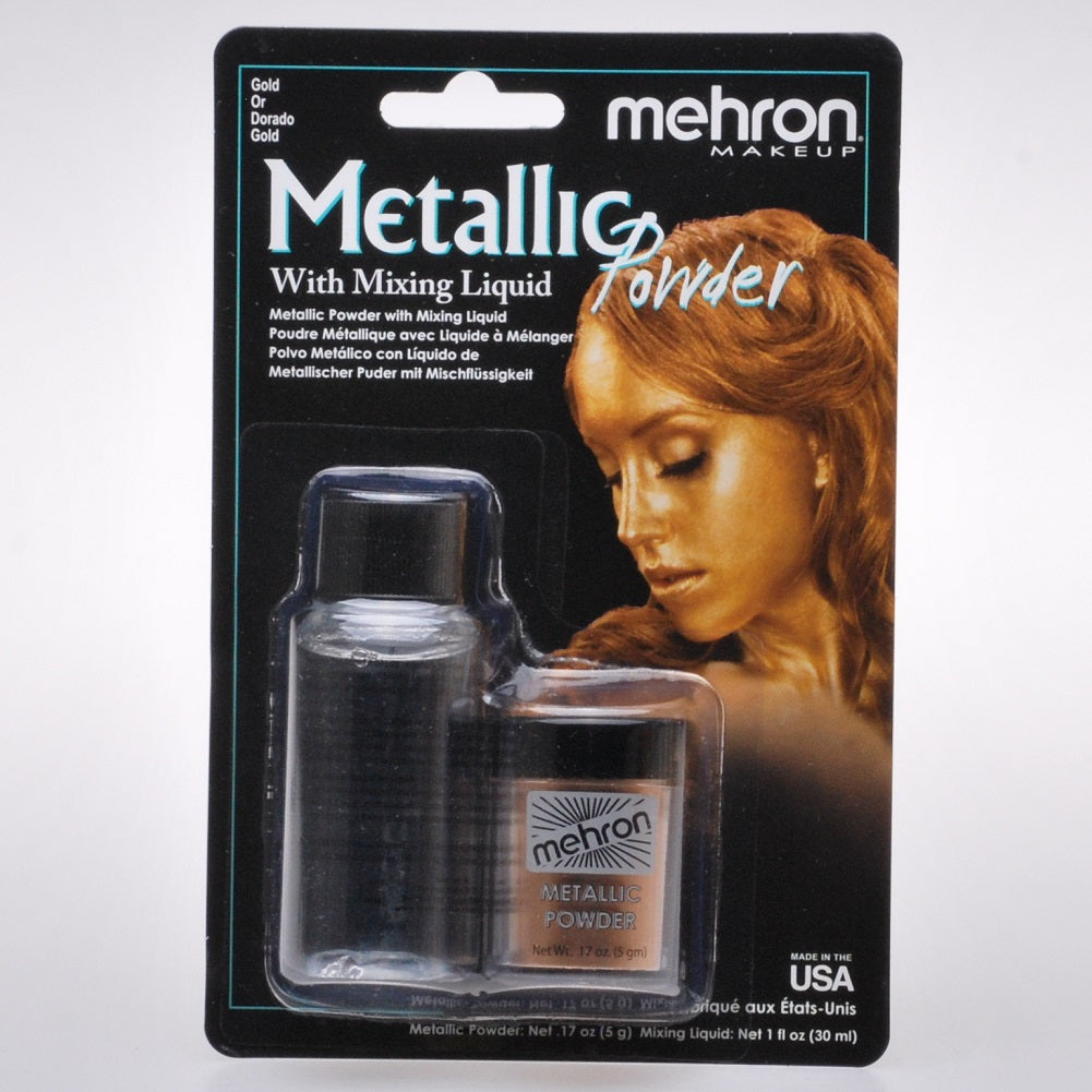 Mehron Metallic Powder | Gold with Mixing Liquid