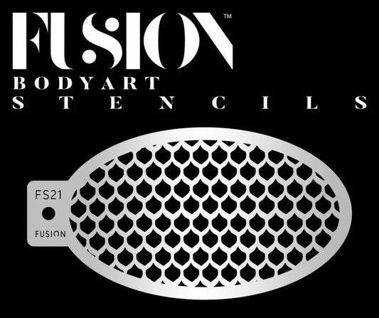 Fusion Body Art | Mermaid Fish Scales Face Paint Stencil - FS21