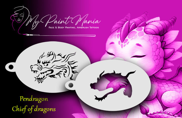 My Paint Mania | Pendragon Chief of Dragons Stencil