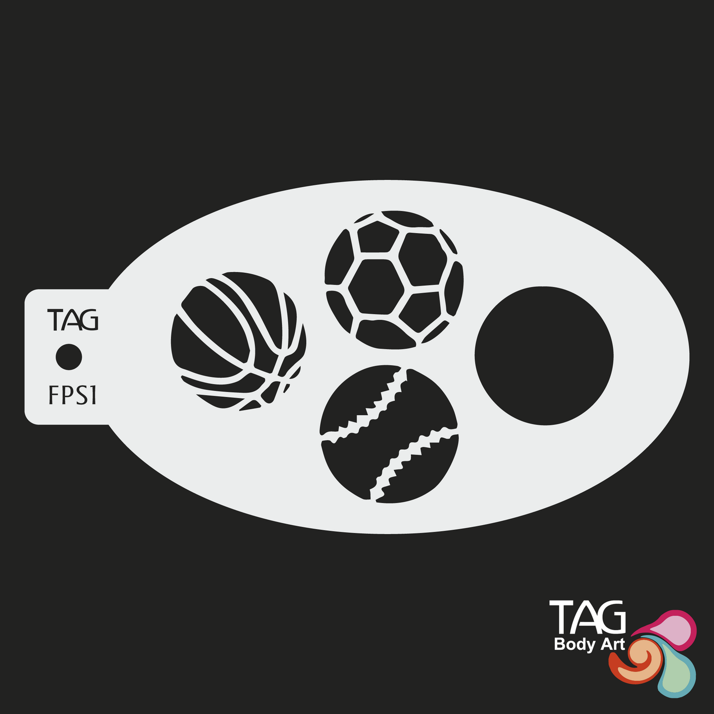 TAG Body Art | Sports Balls Stencil