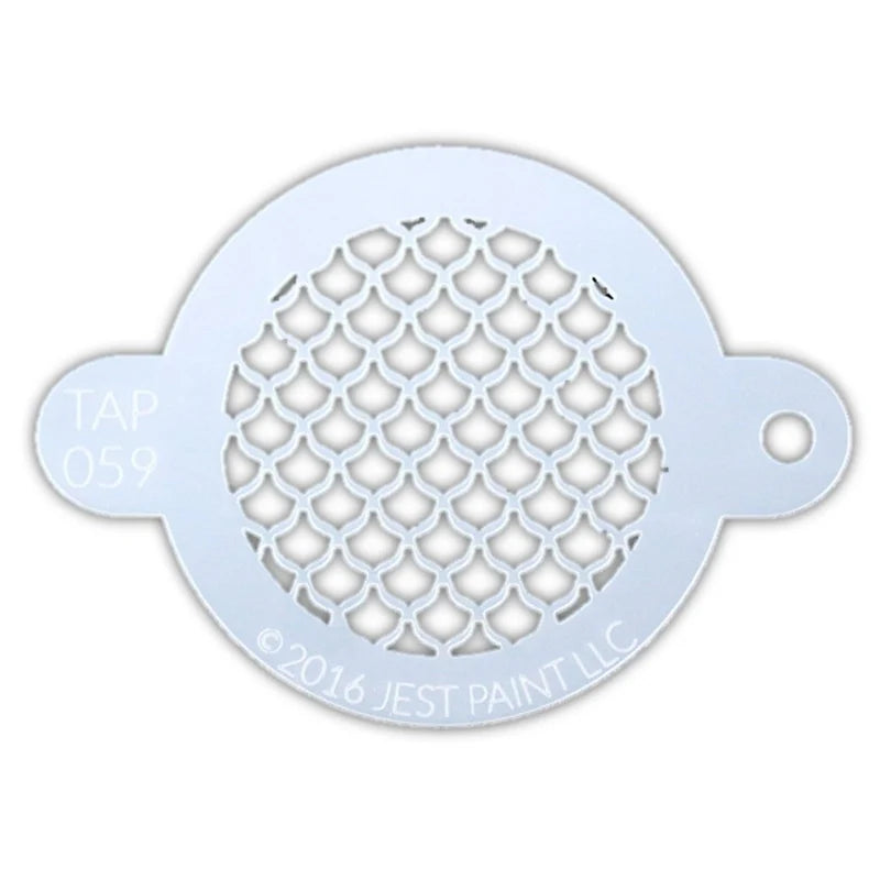 TAP 059 Face Painting Stencil | Fish Scales