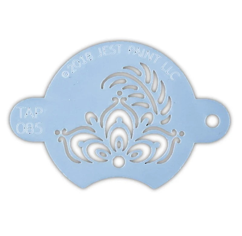 TAP 085 Face Painting Stencil | Henna Fancy Flower Centerpiece