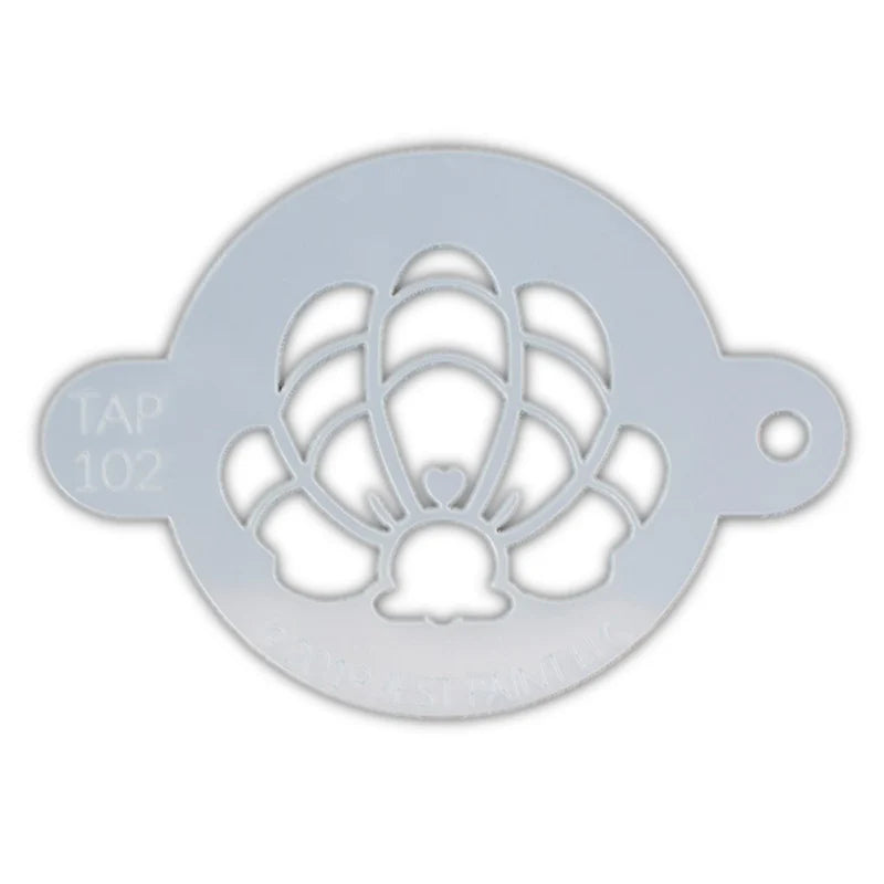TAP 102 Face Painting Stencil | Mermaid Crown Clam Shell