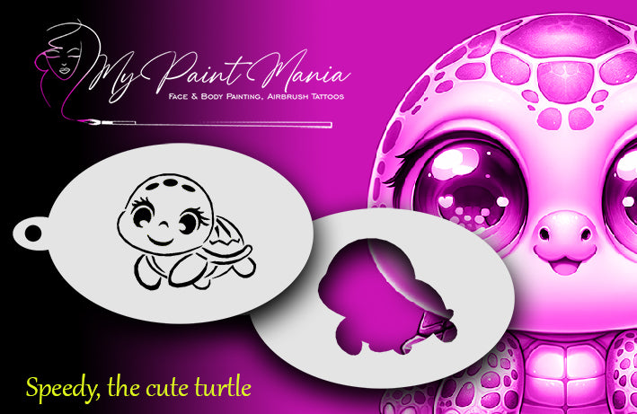My Paint Mania | Speedy the Cute Turtle Stencil