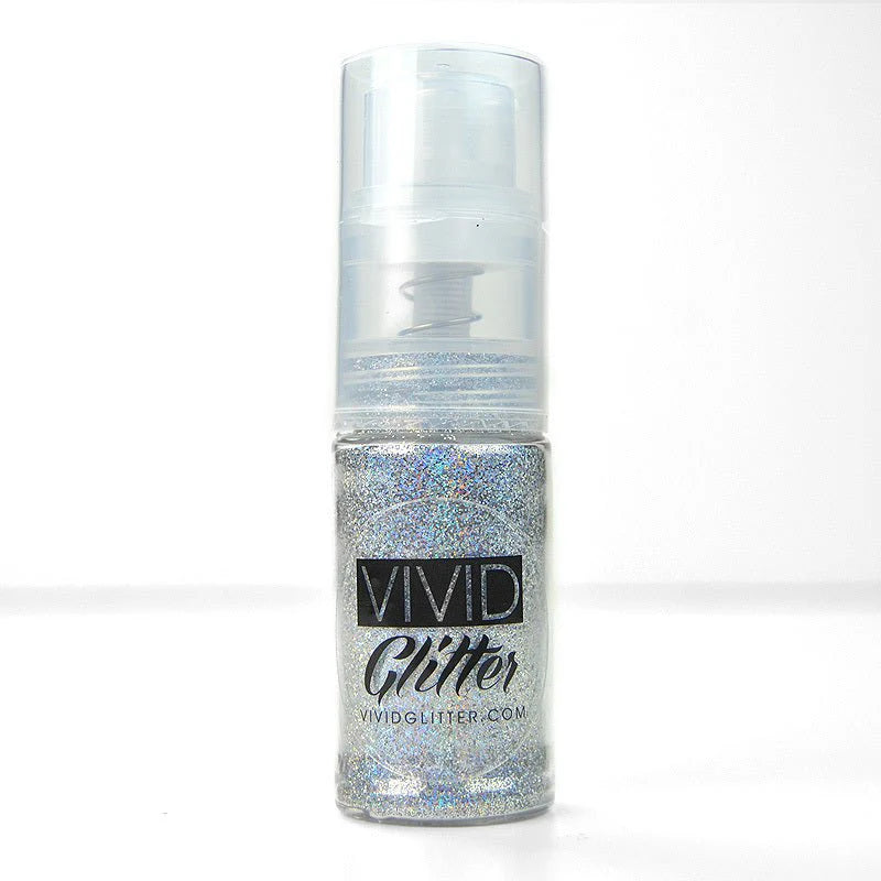 VIVID Glitter | Fine Mist Glitter Spray Pump | Silver Hologram 14ml