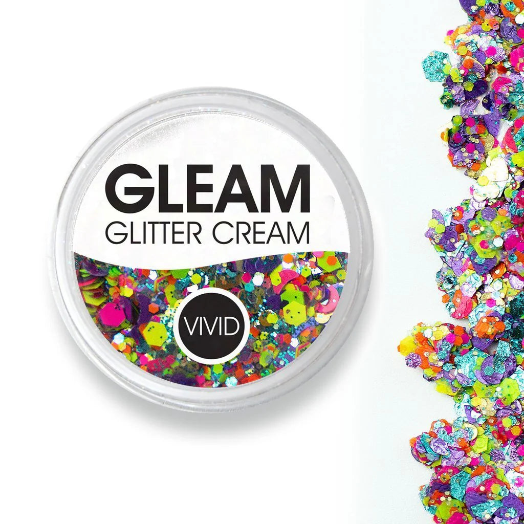 VIVID Glitter | GLEAM Glitter Cream | Aloha 7.5g Jar