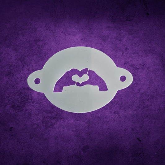 LOVE Face Paint | Heart Hands | Small Stencil