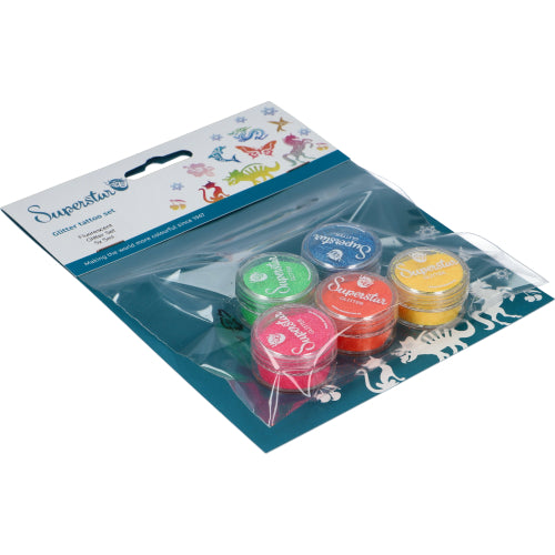 Superstar | Fluorescent Glitter Set for Glitter Tattoo 5 x 5ml