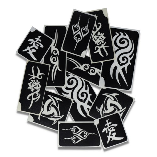 Superstar | Tribals Glitter Tattoo Stencils (12 pcs)