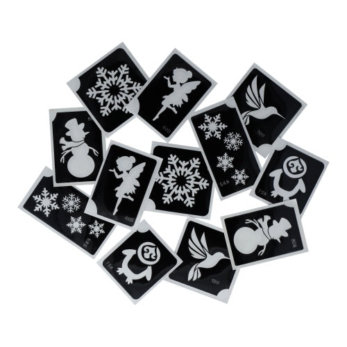 Superstar | Winter Fair Glitter Tattoo Stencils (12 pcs)