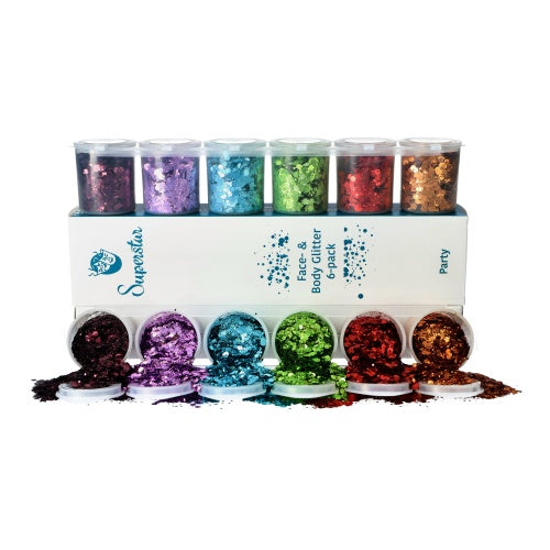 Superstar | Party Chunky Glitter Mix 6-pack 130 ml
