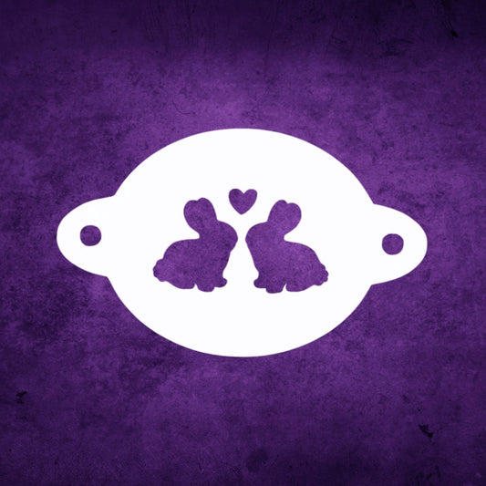LOVE Face Paint | Kissing Bunnies | Small Stencil