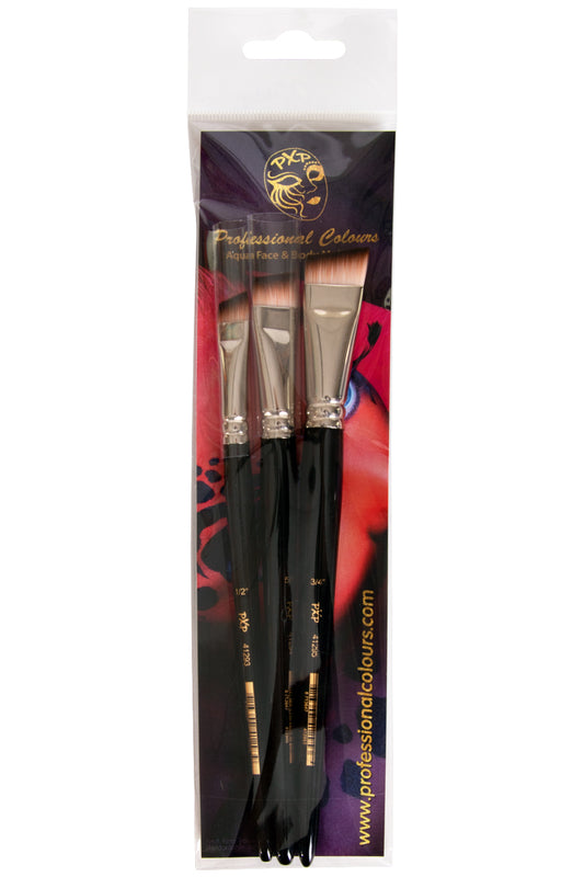 PXP Brush Set Short-Haired Angled | Size 1/2" , 5/8" , 3/4"