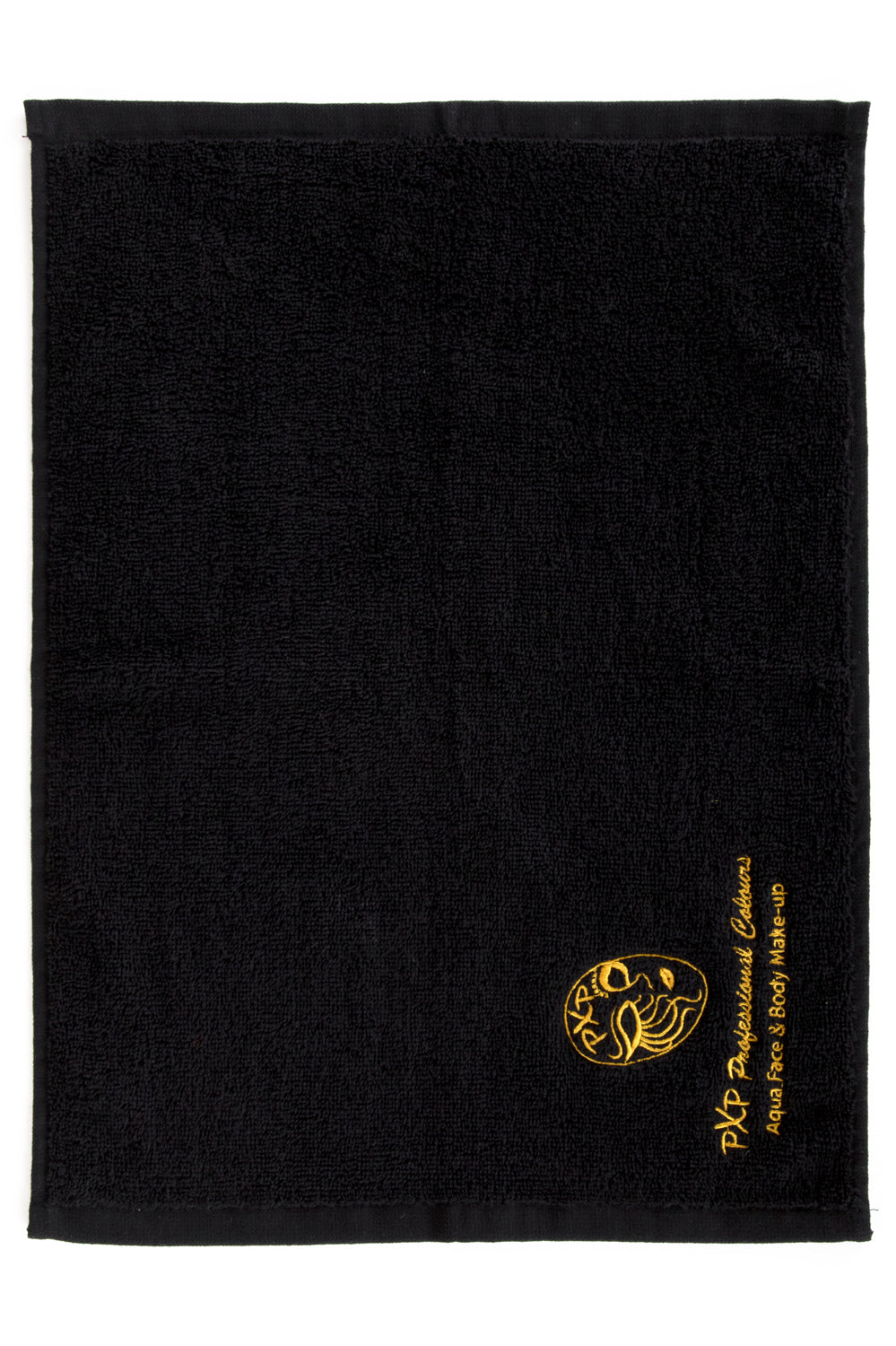 PXP Small Black Towel with Gold Embroidery Logo