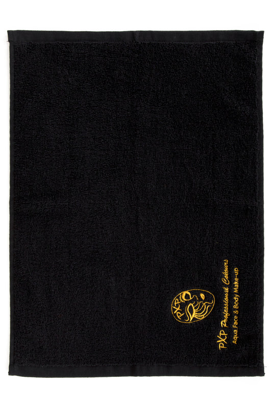 PXP Small Black Towel with Gold Embroidery Logo